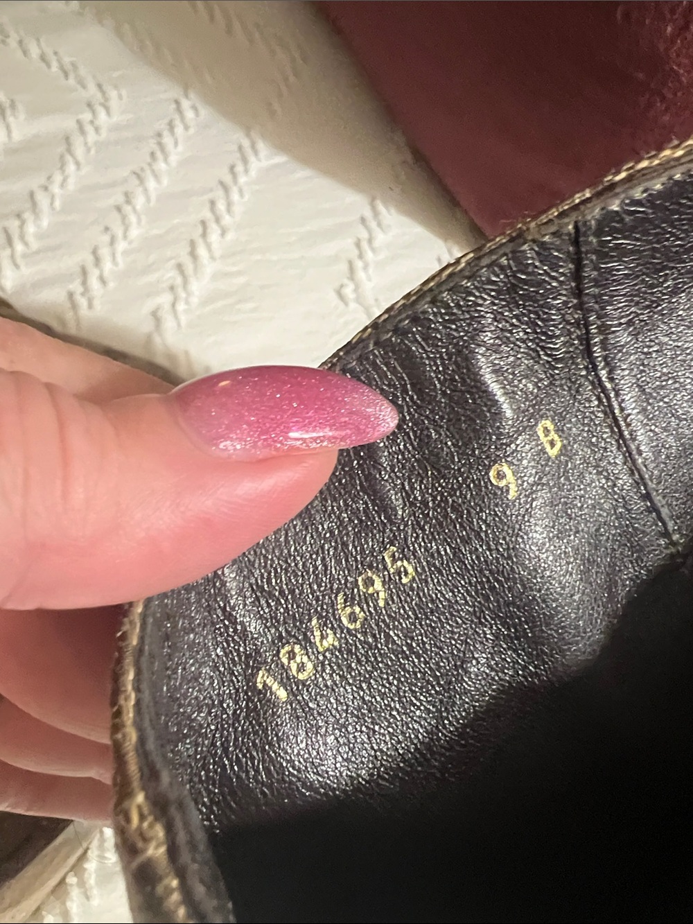 GUCCI Beige GG Canvas Knee-High Logo Heeled Boots - Picture 6 of 8